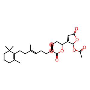 6-[(2-Acetoxy-5-oxo-2,5-dihydrofuran)-3-yl]-3-[6-(2,6,6-trimethyl-1-cyclohexen-1-yl)-4-methyl-3-hexen-1-yl]-5,6-dihydro-2H-pyran-2-one