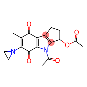 3-acetoxy-4-acetyl-6-aziridinyl-1,4-dihydro-7-methyl-(2H)-cyclopent(b)indole-5,8-dione