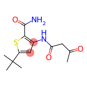 3-(acetoacetylamino)-5-(tert-butyl)thiophene-2-carboxamide