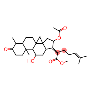 2-(16-Acetoxy-11-hydroxy-4,8,10,14-tetramethyl-3-oxohexadecahydrocyclo penta[a]phenanthren-17-ylidene)-6-methyl-hept-5-enoic acid, methyl est er