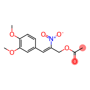 Acetic acid 2-nitro-3-[3,4-dimethoxyphenyl]-2-propenyl ester