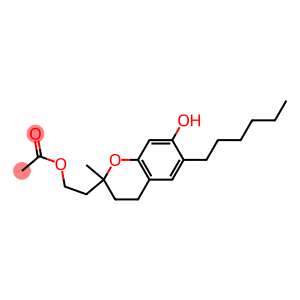 Acetic acid [2-[(3,4-dihydro-7-hydroxy-6-hexyl-2-methyl-2H-1-benzopyran)-2-yl]ethyl] ester