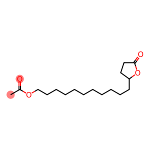 Acetic acid 11-(5-oxooxolan-2-yl)undecyl ester