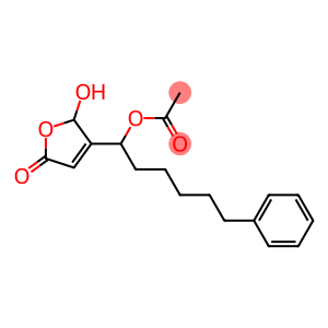 Acetic acid 1-[(2,5-dihydro-2-hydroxy-5-oxofuran)-3-yl]-6-phenylhexyl ester