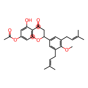 ACETIC ACID 5-HYDROXY-2-[4-METHOXY-3,5-BIS-(3-METHYLBUT-2-ENYL)-PHENYL]-4-OXO-CHROMAN-7-YL ESTER