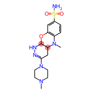 1,4,4a,10a-Tetrahydro-5-methyl-3-(4-methyl-1-piperazinyl)-5H-pyridazino[3,4-b][1,4]benzoxazine-8-sulfonamide