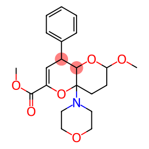 4,4a,6,7,8,8a-Hexahydro-4-phenyl-6-methoxy-8a-morpholinopyrano[3,2-b]pyran-2-carboxylic acid methyl ester