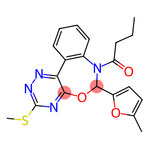 7-butyryl-6-(5-methyl-2-furyl)-3-(methylsulfanyl)-6,7-dihydro[1,2,4]triazino[5,6-d][3,1]benzoxazepine