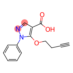 5-(but-3-yn-1-yloxy)-1-phenyl-1H-pyrazole-4-carboxylic acid