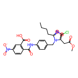 2-Butyl-4-chloro-1-[4-[2-(hydroxycarbonyl)-4-nitrobenzoylamino]benzyl]-1H-imidazole-5-acetic acid methyl ester