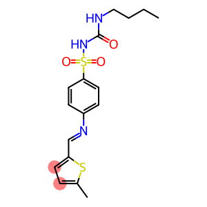 2-({[4-({[(butylamino)carbonyl]amino}sulfonyl)phenyl]imino}methyl)-5-methylthiophene