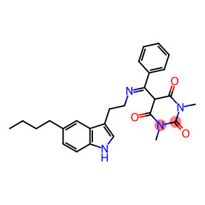 5-[{[2-(5-BUTYL-1H-INDOL-3-YL)ETHYL]IMINO}(PHENYL)METHYL]-1,3-DIMETHYL-2,4,6(1H,3H,5H)-PYRIMIDINETRIONE