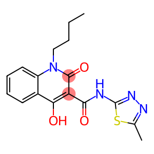 1-butyl-4-hydroxy-N-(5-methyl-1,3,4-thiadiazol-2-yl)-2-oxo-1,2-dihydroquinoline-3-carboxamide