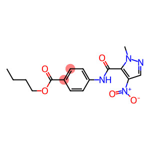 butyl 4-[({4-nitro-1-methyl-1H-pyrazol-5-yl}carbonyl)amino]benzoate