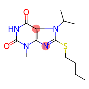 8-(butylsulfanyl)-7-isopropyl-3-methyl-3,7-dihydro-1H-purine-2,6-dione