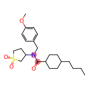 4-butyl-N-(1,1-dioxidotetrahydro-3-thienyl)-N-(4-methoxybenzyl)cyclohexanecarboxamide