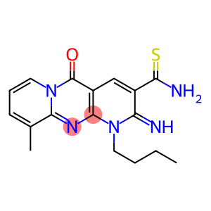 1-butyl-2-imino-10-methyl-5-oxo-1,5-dihydro-2H-dipyrido[1,2-a:2,3-d]pyrimidine-3-carbothioamide