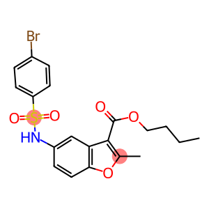 butyl 5-{[(4-bromophenyl)sulfonyl]amino}-2-methyl-1-benzofuran-3-carboxylate