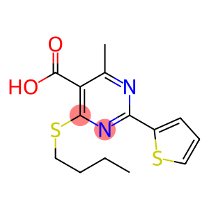 4-(butylthio)-6-methyl-2-thien-2-ylpyrimidine-5-carboxylic acid