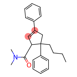 5-butyl-N,N-dimethyl-3,5-diphenylcyclopent-2-enecarboxamide