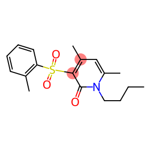 1-butyl-4,6-dimethyl-3-[(2-methylphenyl)sulfonyl]-2(1H)-pyridinone