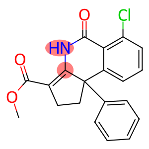 1,4,5,9b-Tetrahydro-6-chloro-9b-(phenyl)-5-oxo-2H-cyclopent[c]isoquinoline-3-carboxylic acid methyl ester