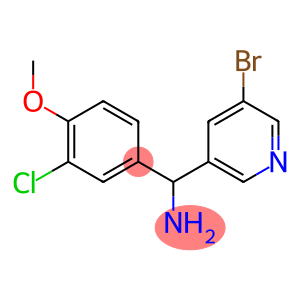 (5-bromopyridin-3-yl)(3-chloro-4-methoxyphenyl)methanamine