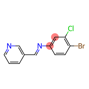4-bromo-3-chloro-N-[(E)-3-pyridinylmethylidene]aniline