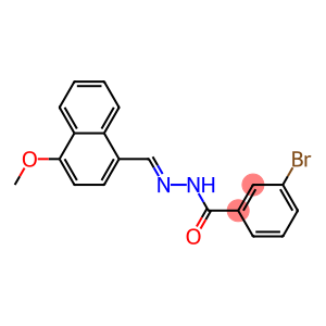 3-bromo-N'-[(E)-(4-methoxy-1-naphthyl)methylidene]benzohydrazide