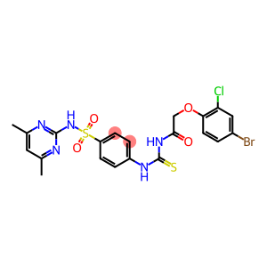 4-[({[2-(4-bromo-2-chlorophenoxy)acetyl]amino}carbothioyl)amino]-N-(4,6-dimethyl-2-pyrimidinyl)benzenesulfonamide