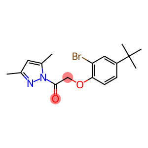 2-[2-bromo-4-(tert-butyl)phenoxy]-1-(3,5-dimethyl-1H-pyrazol-1-yl)-1-ethanone