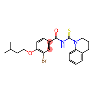 3-bromo-N-[3,4-dihydro-1(2H)-quinolinylcarbothioyl]-4-(isopentyloxy)benzamide