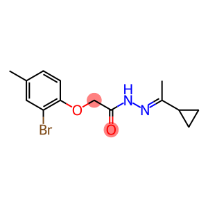 2-(2-bromo-4-methylphenoxy)-N'-[(E)-1-cyclopropylethylidene]acetohydrazide