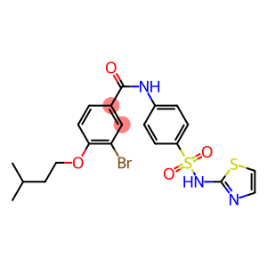 3-bromo-4-(isopentyloxy)-N-{4-[(1,3-thiazol-2-ylamino)sulfonyl]phenyl}benzamide