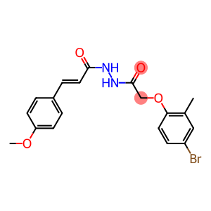 2-(4-bromo-2-methylphenoxy)-N'-[(E)-3-(4-methoxyphenyl)-2-propenoyl]acetohydrazide