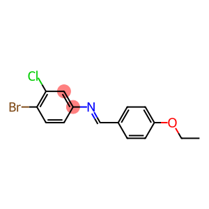 4-bromo-3-chloro-N-[(E)-(4-ethoxyphenyl)methylidene]aniline