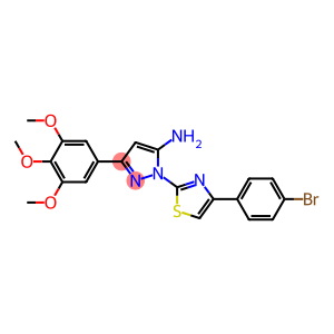 1-[4-(4-BROMOPHENYL)-1,3-THIAZOL-2-YL]-3-(3,4,5-TRIMETHOXYPHENYL)-1H-PYRAZOL-5-AMINE