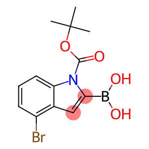 4-Bromoindole-2-boronic acid, N-BOC protected