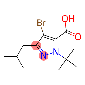 4-BROMO-1-(1,1-DIMETHYLETHYL)-3-(2-METHYLPROPYL)-1H-PYRAZOLE-5-CARBOXYLIC ACID