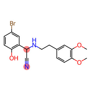 2-(5-bromo-2-hydroxyphenyl)-2-[(3,4-dimethoxyphenethyl)amino]acetonitrile