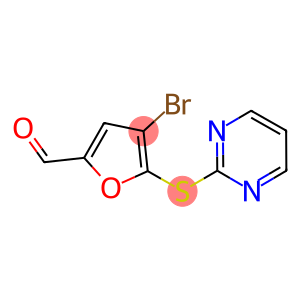 4-BROMO-5-(PYRIMIDIN-2-YLSULFANYL)-FURAN-2-CARBALDEHYDE