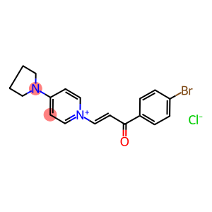 1-(4-BROMOPHENYL)-3-(4-TETRAHYDRO-1H-PYRROL-1-YLPYRIDINIUM-1-YL)PROP-2-EN-1-ONE CHLORIDE