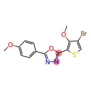 2-(4-bromo-3-methoxy-2-thienyl)-5-(4-methoxyphenyl)-1,3,4-oxadiazole