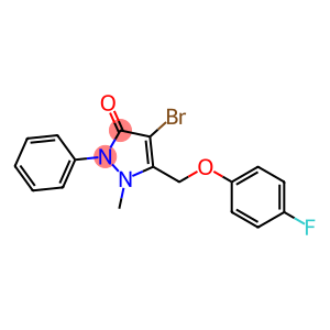 4-bromo-5-[(4-fluorophenoxy)methyl]-1-methyl-2-phenyl-1,2-dihydro-3H-pyrazol-3-one