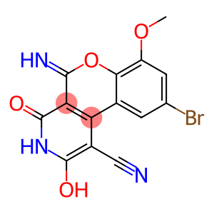 9-bromo-2-hydroxy-5-imino-7-methoxy-4-oxo-3,5-dihydro-4H-chromeno[3,4-c]pyr idine-1-carbonitrile