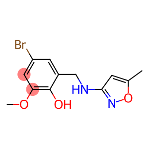 4-bromo-2-methoxy-6-{[(5-methyl-3-isoxazolyl)amino]methyl}benzenol