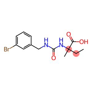 2-({[(3-bromobenzyl)amino]carbonyl}amino)-2-methylbutanoic acid