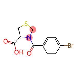 3-(4-bromobenzoyl)-1,3-thiazolidine-4-carboxylic acid