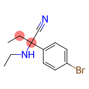 2-(4-bromophenyl)-2-(ethylamino)butanenitrile