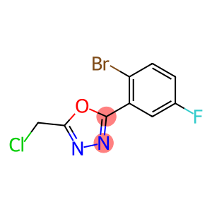 2-(2-bromo-5-fluorophenyl)-5-(chloromethyl)-1,3,4-oxadiazole